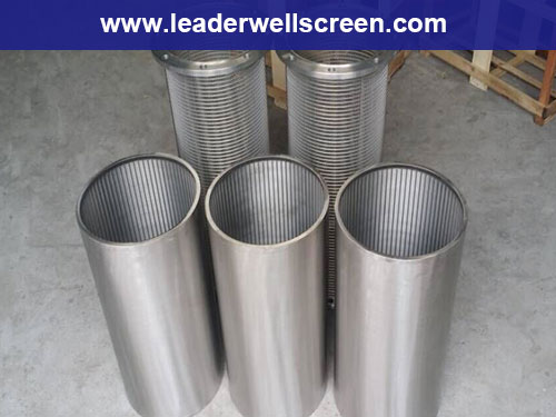 Wire wrapped continuous slot water well screen stainless steel