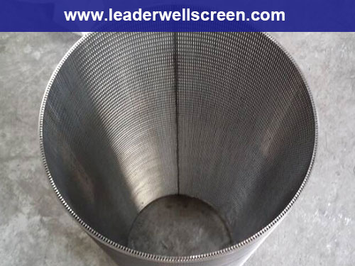 Johnson type water well screen tube for filtration equipment